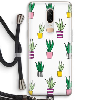 Sanseveria: OnePlus 6 Transparant Hoesje met koord