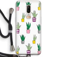 Sanseveria: OnePlus 6 Transparant Hoesje met koord