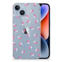 TPU bumper voor Apple iPhone 14 Unicorns - thumbnail