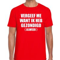 Vergeef Me heren T-shirt rood