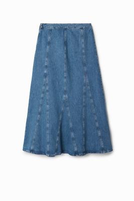 Lange denim rok - BLUE - XL