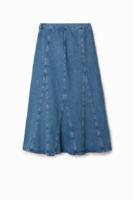 Lange denim rok - BLUE - XL