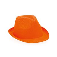 Oranje trilby hoedje voor volwassenen - thumbnail