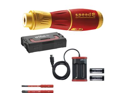 Wiha 44318 | E-schroevendraaier speedE® II electric | 7-dlg | met slimBits | accu&apos;s en USB-oplader in L-Boxx Mini - 44318