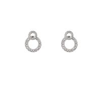 Go Dutch Label Oorbellen Double Circle Zilver