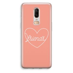 Friends heart: OnePlus 6 Transparant Hoesje