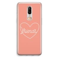 Friends heart: OnePlus 6 Transparant Hoesje