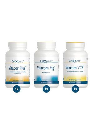 Starterspakket VCP | 1x Vitacor Plus & 1x Vitacom Mg & 1x Vitacom VCP | Professionele Supplementen