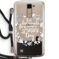 Diamonds: LG K10 (2016) Transparant Hoesje met koord