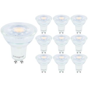 Set van 10 GU10 LED spots 5.6 Watt Dimbaar 2700K warm wit (vervangt 50W)