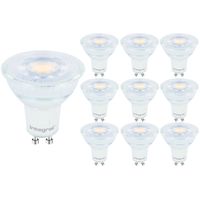 Set van 10 GU10 LED spots 5.6 Watt Dimbaar 2700K warm wit (vervangt 50W) - thumbnail