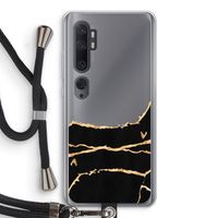Gouden marmer: Xiaomi Mi Note 10 Pro Transparant Hoesje met koord