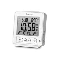 Hama digitale radiogestuurde lcd wekker rhodos wit