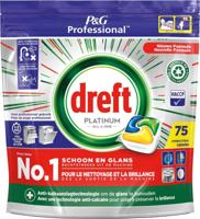 Vaatwastabletten Dreft Platinum All in One citroen 75 stuks