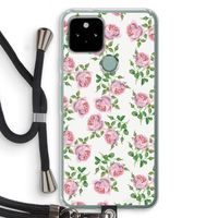 Kleine roosjes: Pixel 5 Transparant Hoesje met koord