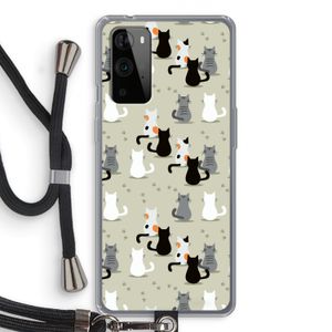 Katten: OnePlus 9 Pro Transparant Hoesje met koord