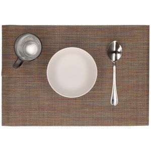 Placemats - 6x stuks - multi color - polyester - 45 x 30 cm