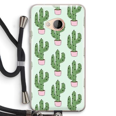 Cactus Lover: HTC U Play Transparant Hoesje met koord