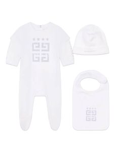 Givenchy Kids trousseau de naissance en coton à pois - Blanc