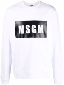 MSGM sweat à logo imprimé - Blanc