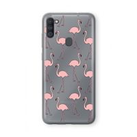 Anything Flamingoes: Samsung Galaxy A11 Transparant Hoesje