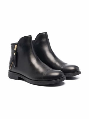 Geox Kids bottines en cuir - Noir
