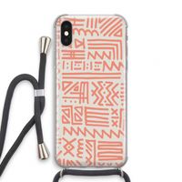 Marrakech Pink: iPhone XS Transparant Hoesje met koord