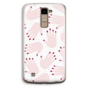 Hands pink: LG K10 (2016) Transparant Hoesje
