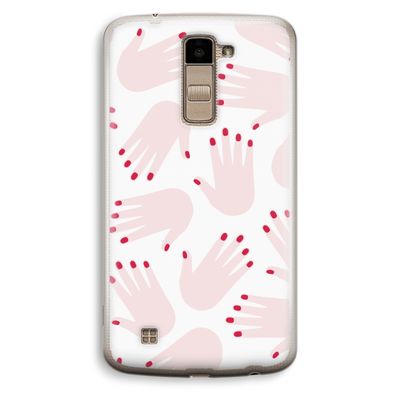 Hands pink: LG K10 (2016) Transparant Hoesje
