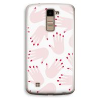 Hands pink: LG K10 (2016) Transparant Hoesje