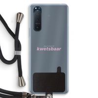 kwetsbaar: Sony Xperia 5 II Transparant Hoesje met koord