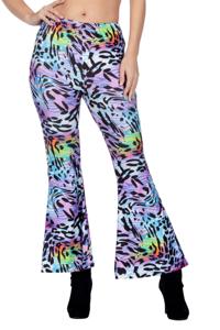 Hippiebroek Panter Paars Dames
