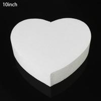 4-delige hartvormige prothese schuim bakken fondant taart zijde bloem praktijk schimmel hoogte: 5cm grootte: 10 inch