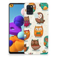 Samsung Galaxy A21s | TPU Hoesje | Vrolijke Uilen