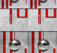 Vinyl behang betonlook Rood wit moderne kunst beton