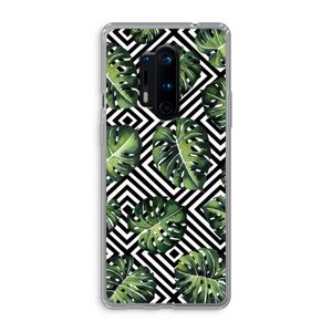 Geometrische jungle: OnePlus 8 Pro Transparant Hoesje
