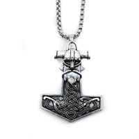 Viking Hanger Thor's Hamer met Vikinghoofd