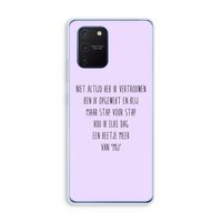 Zelfvertrouwen: Samsung Galaxy Note 10 Lite Transparant Hoesje