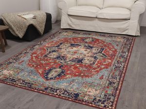 Tapijt FENIA 80x150 cm blauw/rood