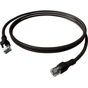 EasyLan DualBoot PushPull IP20 patchkabel, Cat.6A (Klasse EA), S/FTP, zwart, 0,5 m