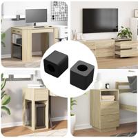 VidaXL Ladehouder 2 pcs zwart 15 x 15 x 15mm pp copolymeer