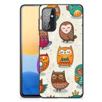 Samsung Galaxy M52 Dierenprint Telefoonhoesje Vrolijke Uilen