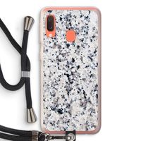 Gespikkelde marmer: Samsung Galaxy A20e Transparant Hoesje met koord
