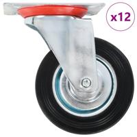 12 st Zwenkwielen 100 mm