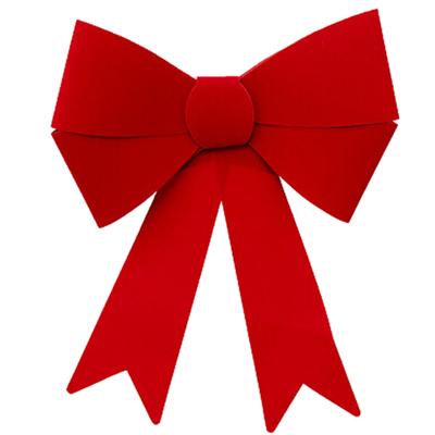 Feeric Christmas Decoratie strik - rood fluweel - 30 cm - papier - bruiloft/feest versiering