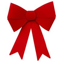 Feeric Christmas Decoratie strik - rood fluweel - 30 cm - papier - bruiloft/feest versiering