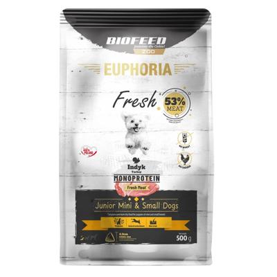 EUPHORIA Fresh Junior Monoprotein Turkey XS/S - droog hondenvoer - 500g