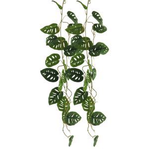 Bellatio Design kunstplant/hangplant slinger - 2x - Gatenplant - groen - 120 cm