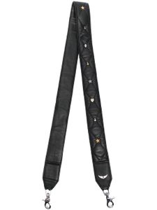 Zadig&Voltaire bride amovible en cuir à détails de clous - Noir