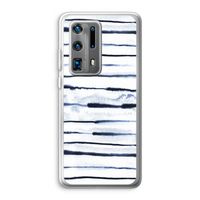 Ink Stripes: Huawei P40 Pro Plus Transparant Hoesje